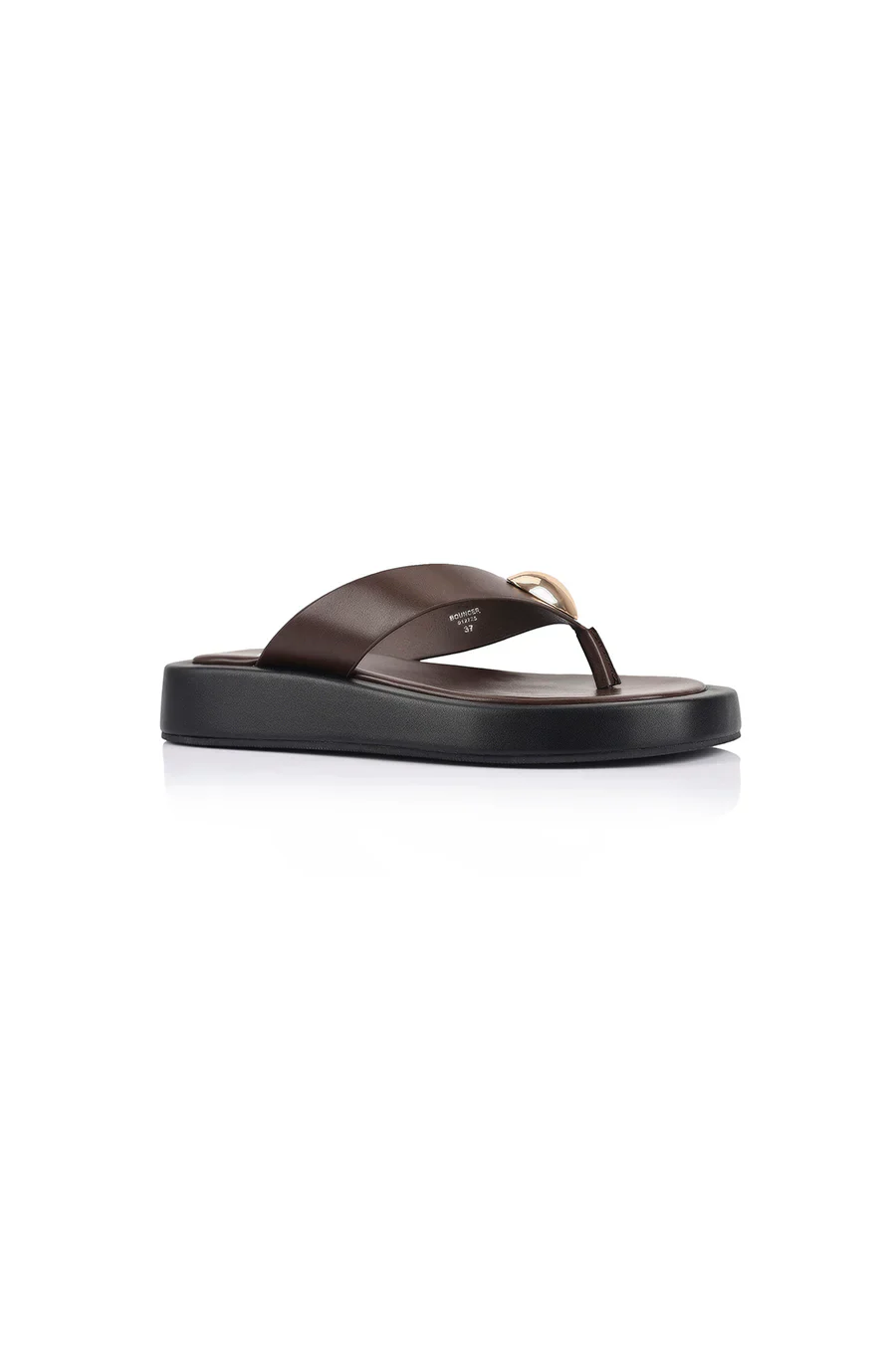 Bosley Platform Thongs - Chocolate Brown - Image 5