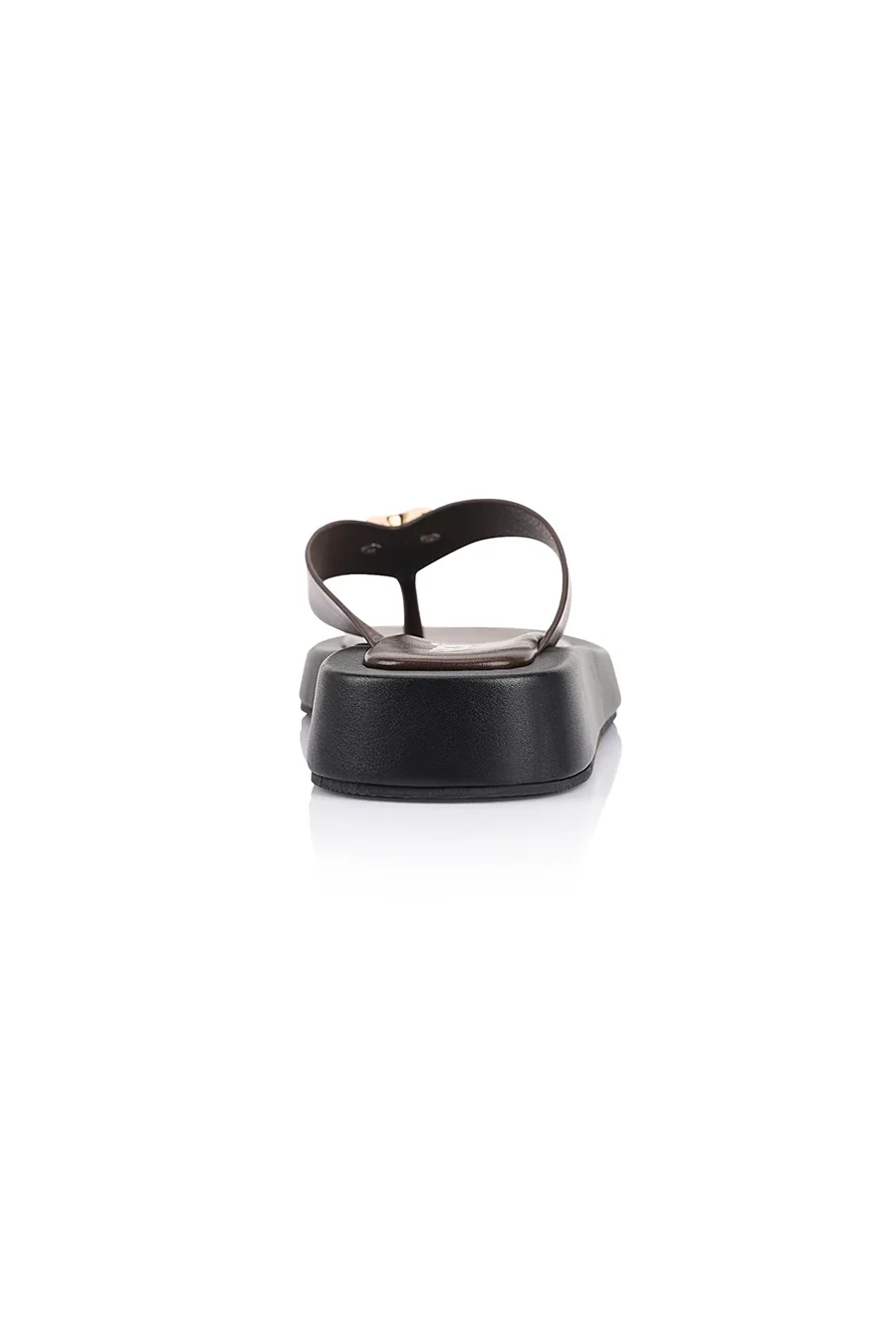 Bosley Platform Thongs - Chocolate Brown - Image 6