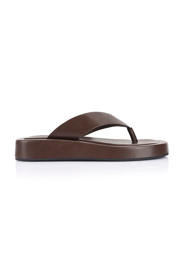 Bouncer II Flatform Thongs - Chocolate Brown - Image 3