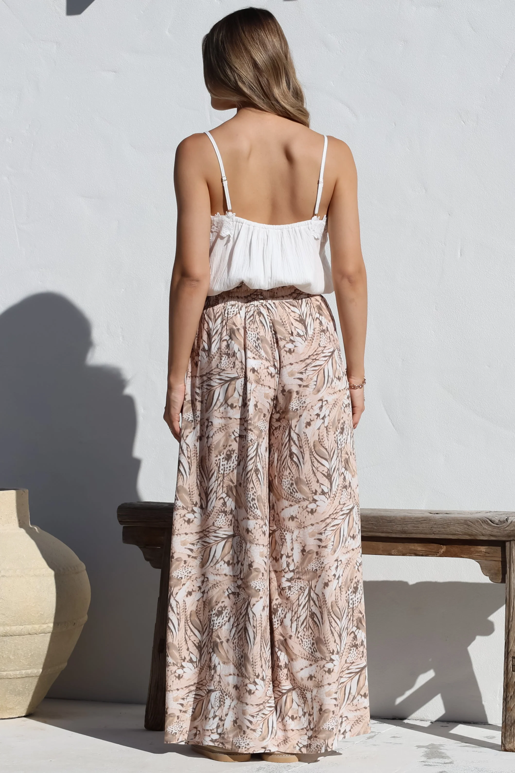 Charli Pants - Paper Bag High Waisted Wide Leg Pants in Akira Print - Image 11