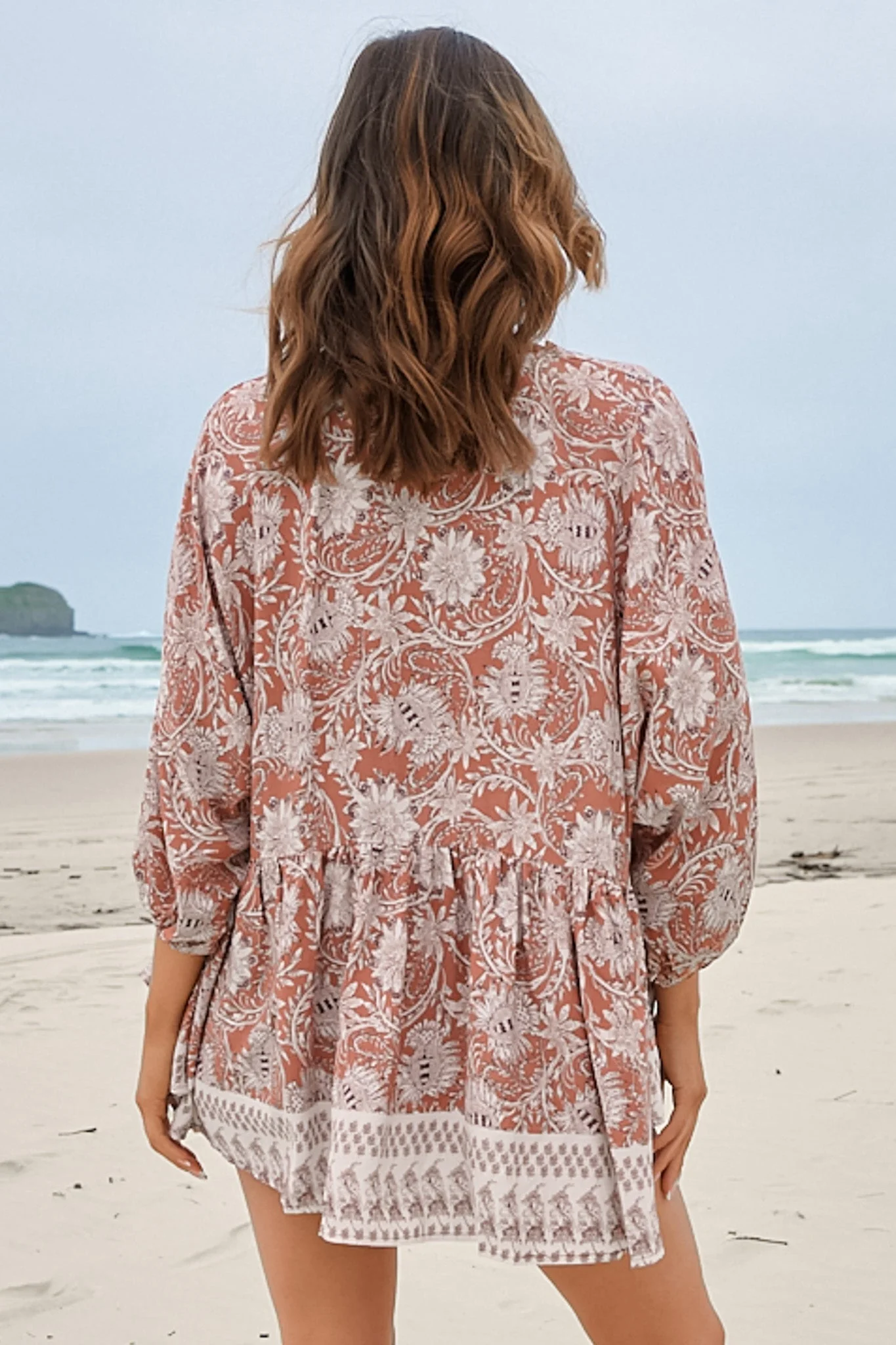 JAASE - Chloe Top: Very Oversized Crochet Trim Neckline Smock Top in Indah Print - Image 18