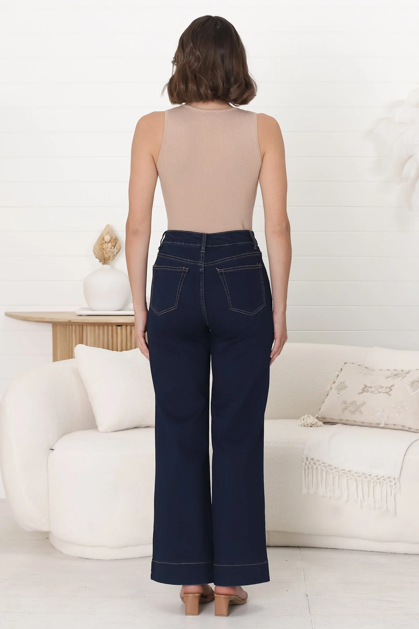 Cindy Wide Leg Jeans in Indigo - Image 11