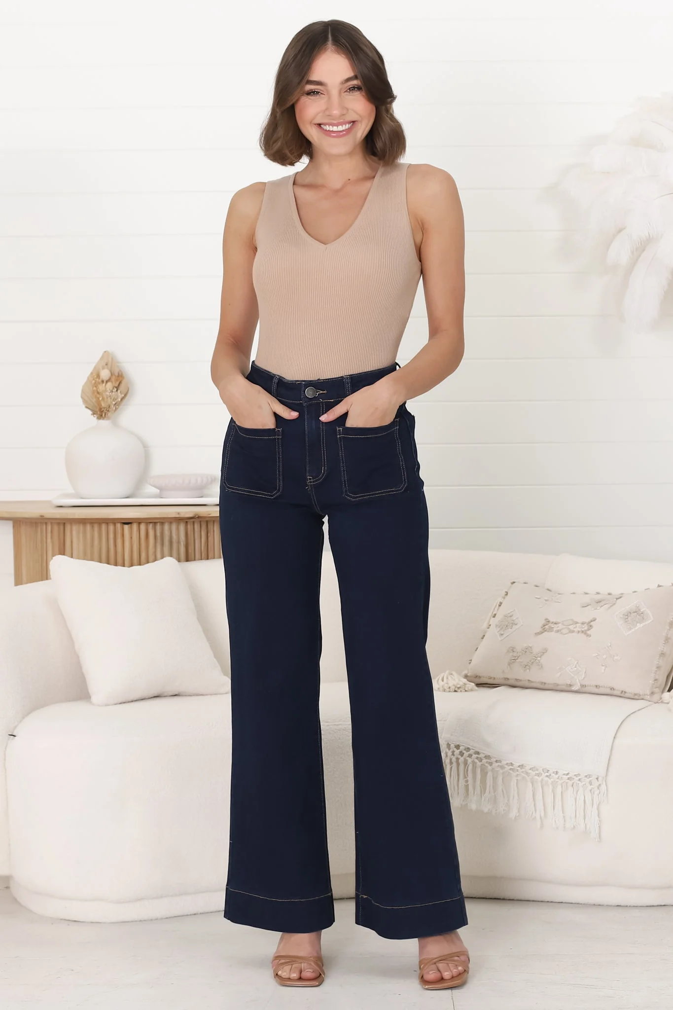 Cindy Wide Leg Jeans in Indigo - Image 5