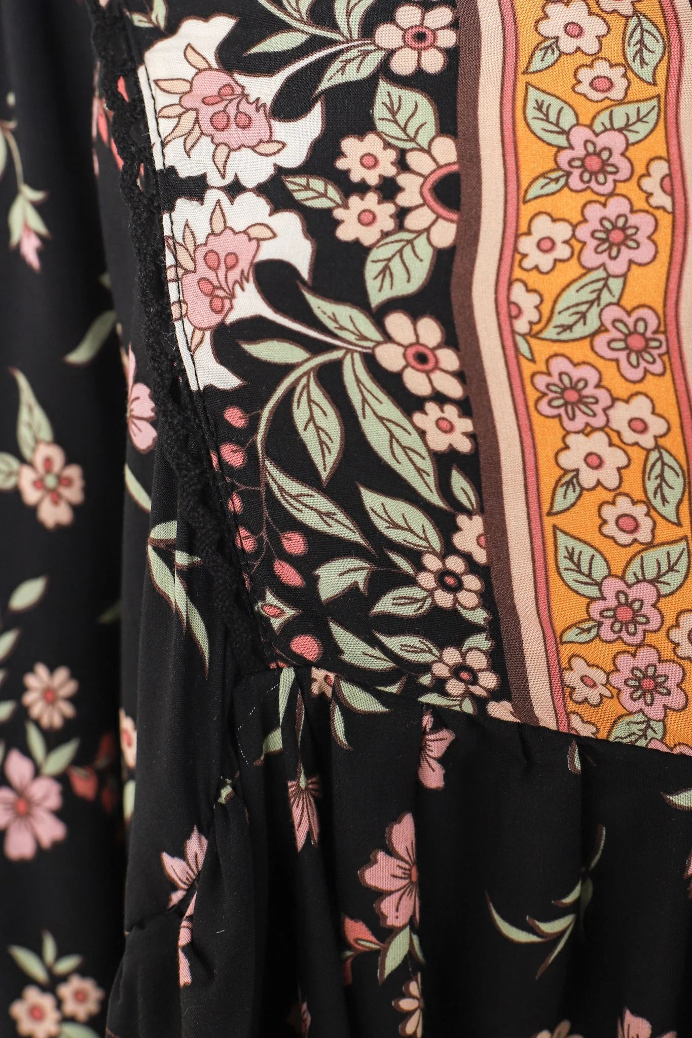 JAASE - Indiana Maxi Dress: Lace Back Shirred Waist A Line Dress with Handkerchief Hemline in Eternity Print - Image 19