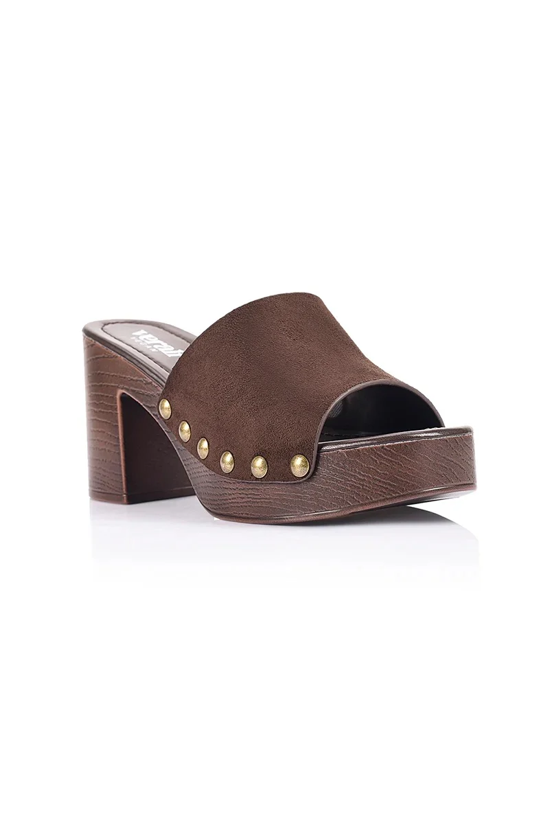 Frankie Clogs - Chocolate Brown Micro - Image 2