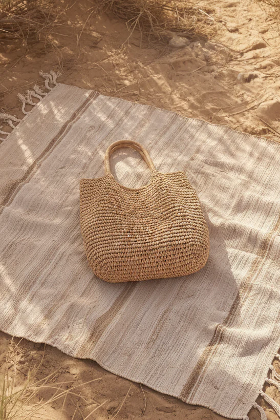 Fritz Woven Tote Bag - Khaki - Image 2