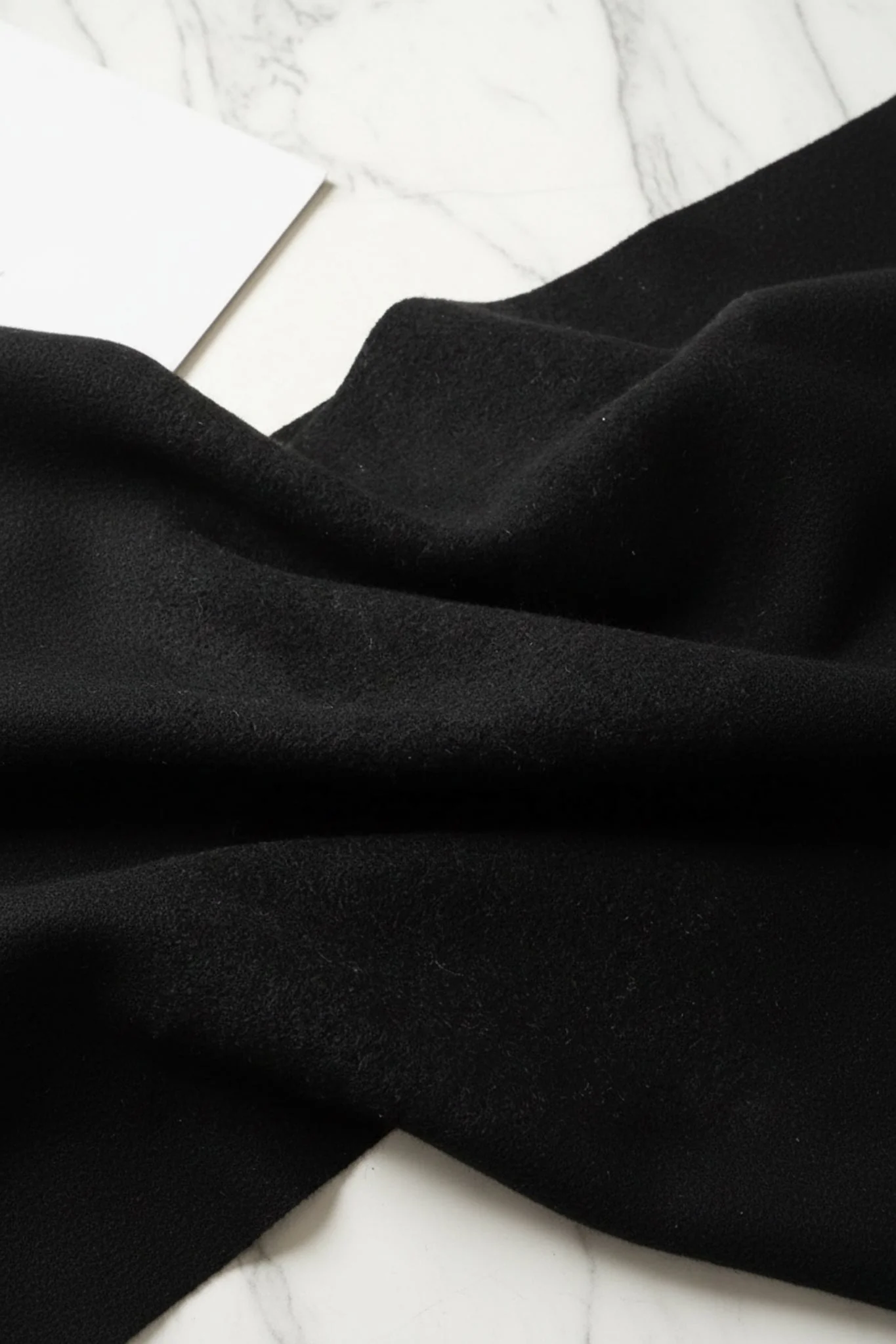 Jacory Scarf - Soft Cozy Wrap Scarf with Tassel Detail in Black - Image 4