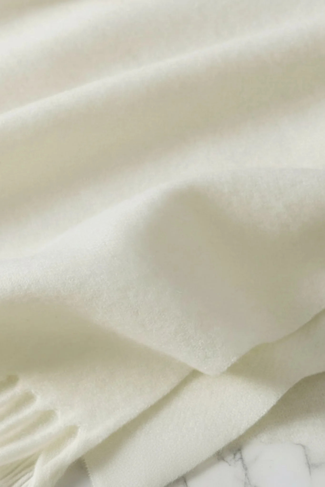 Jacory Scarf - Soft Cozy Wrap Scarf with Tassel Detail in Cream - Image 7