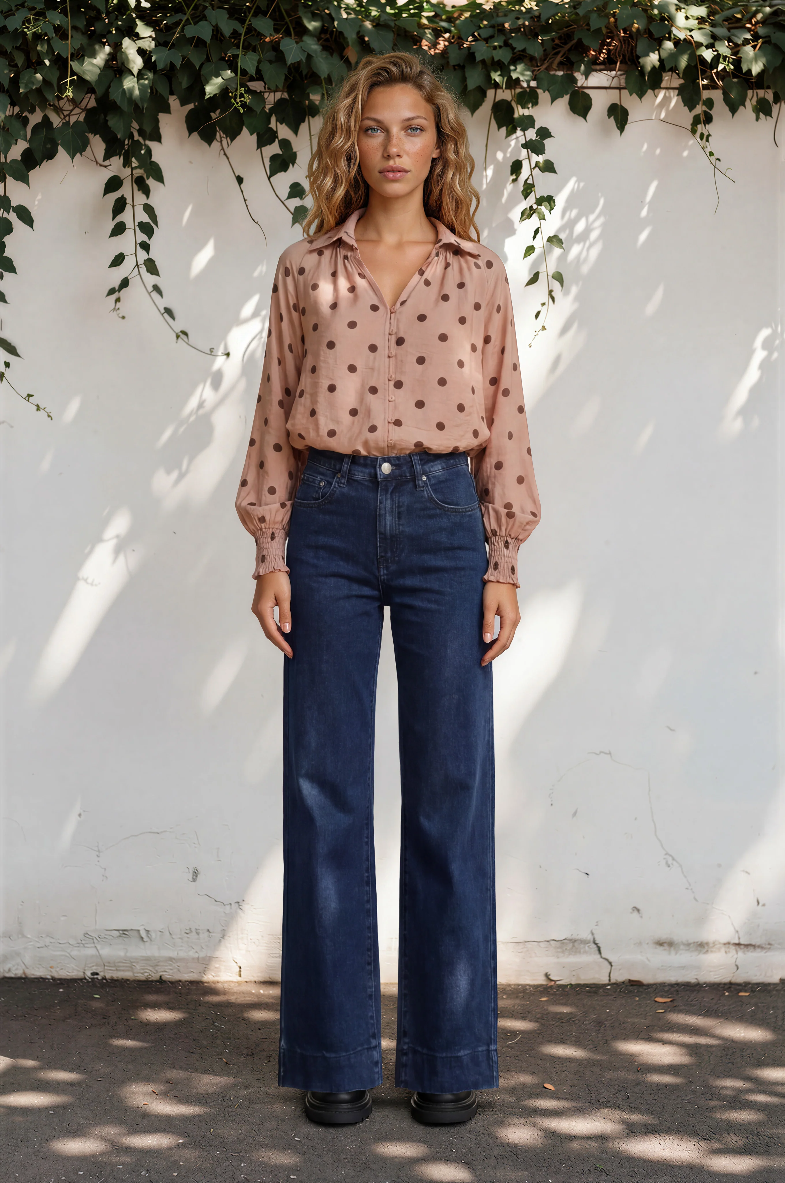 Jesse Jeans - High Waisted Wide Leg Jeans in Dark Denim - Image 36