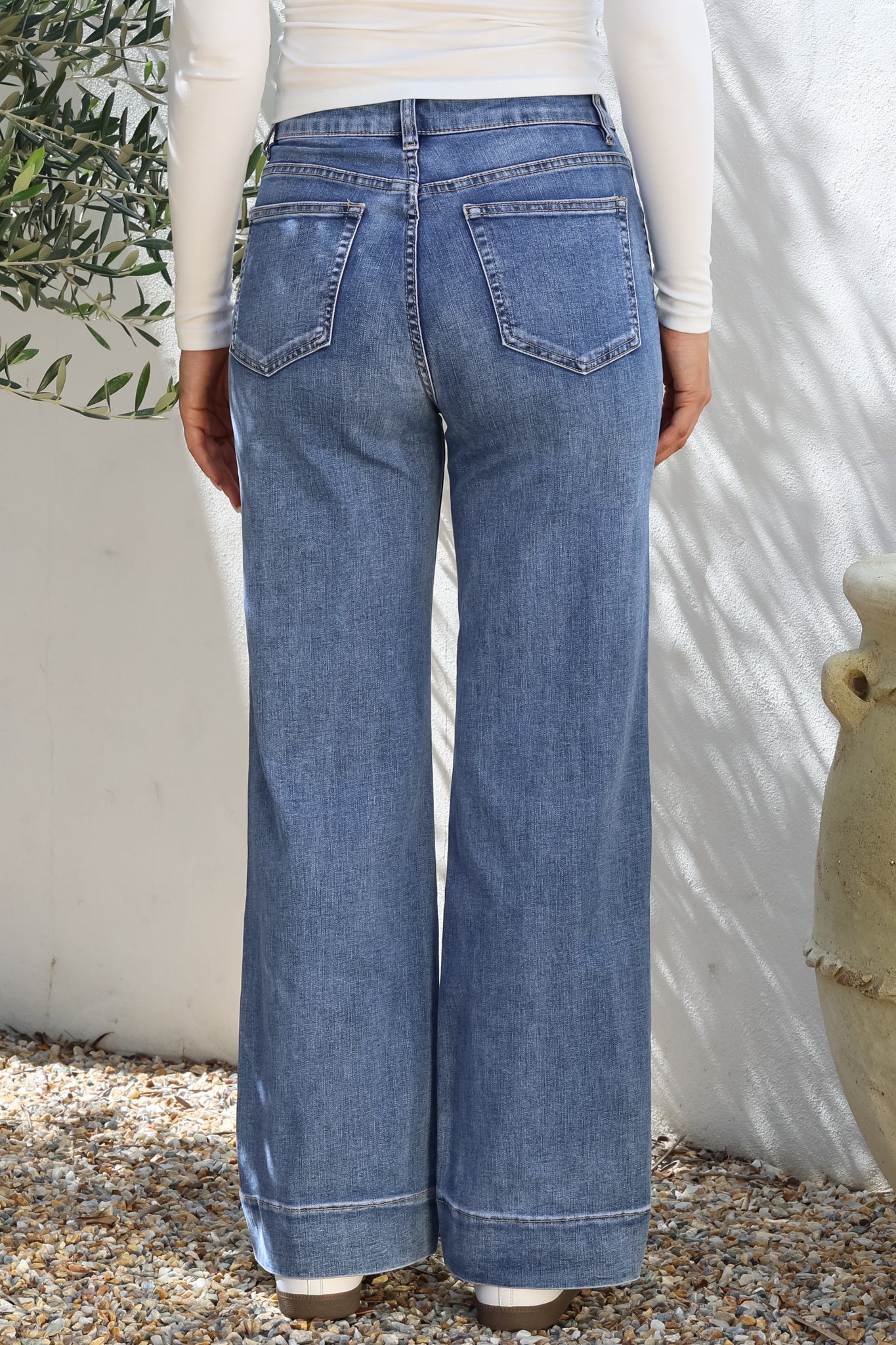 Jesse Jeans - High Waisted Wide Leg Jeans in Medium Wash Denim - Image 7