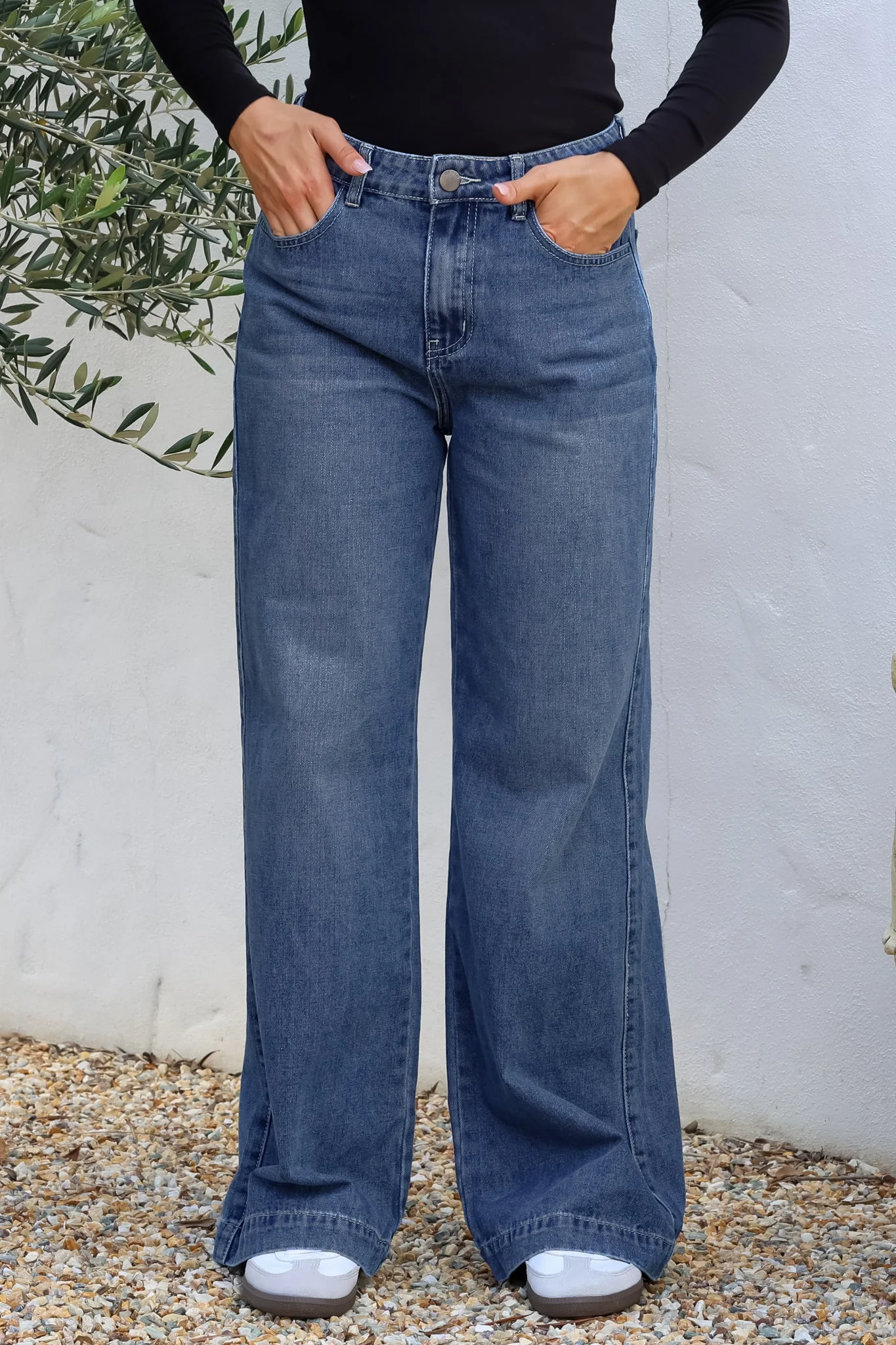 Kash Jeans - Relaxed Mid Rise Mum Jeans in Dark Denim - Image 6