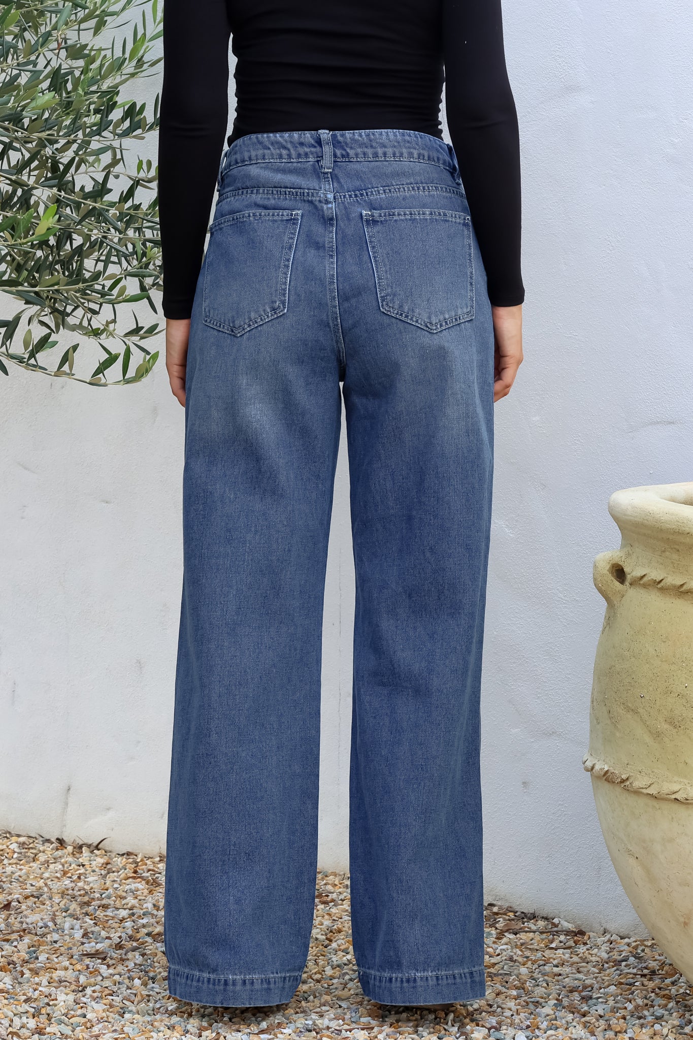 Kash Jeans - Relaxed Mid Rise Mum Jeans in Dark Denim - Image 8