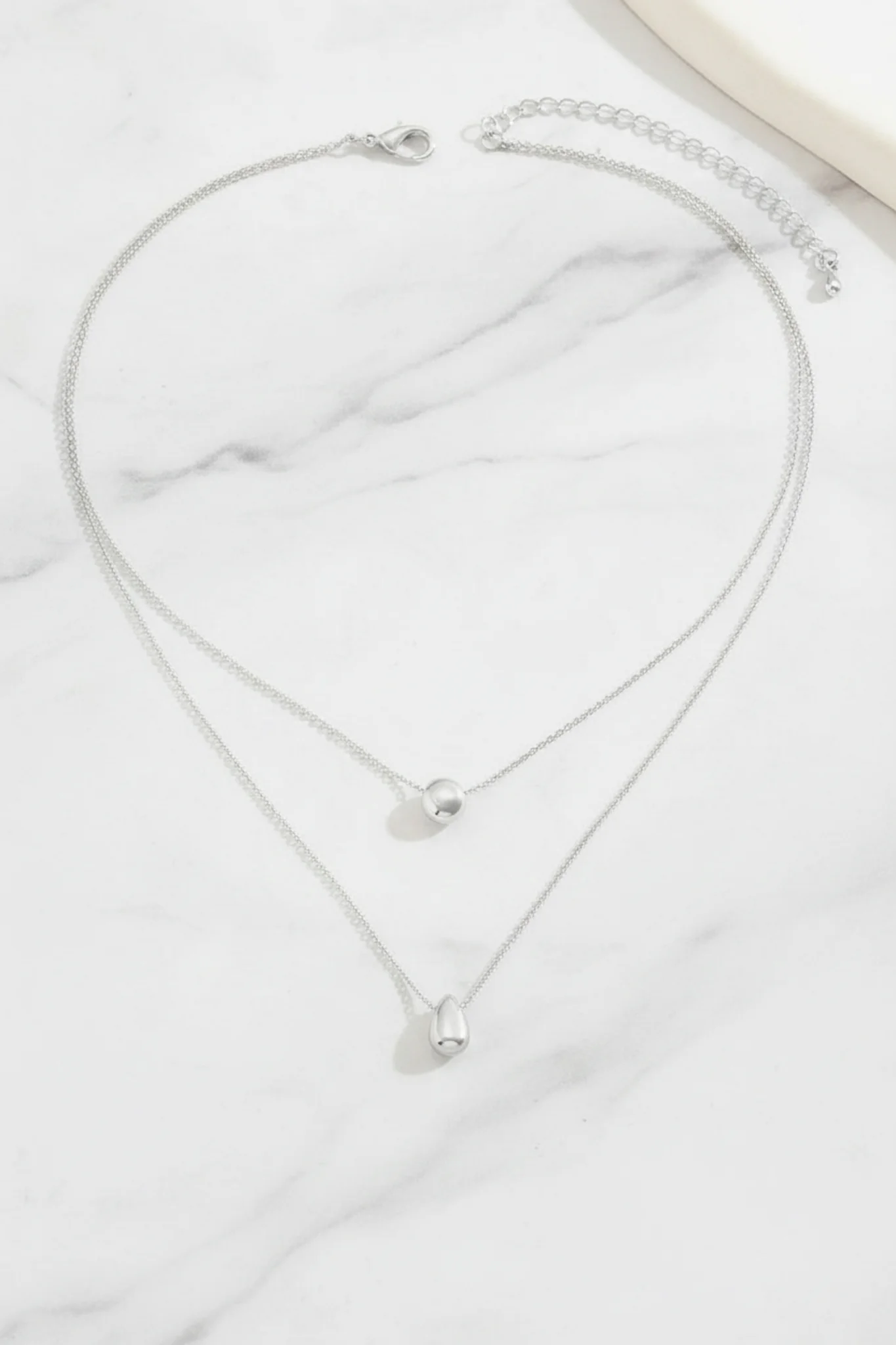 Larna Layered Necklace - Silver