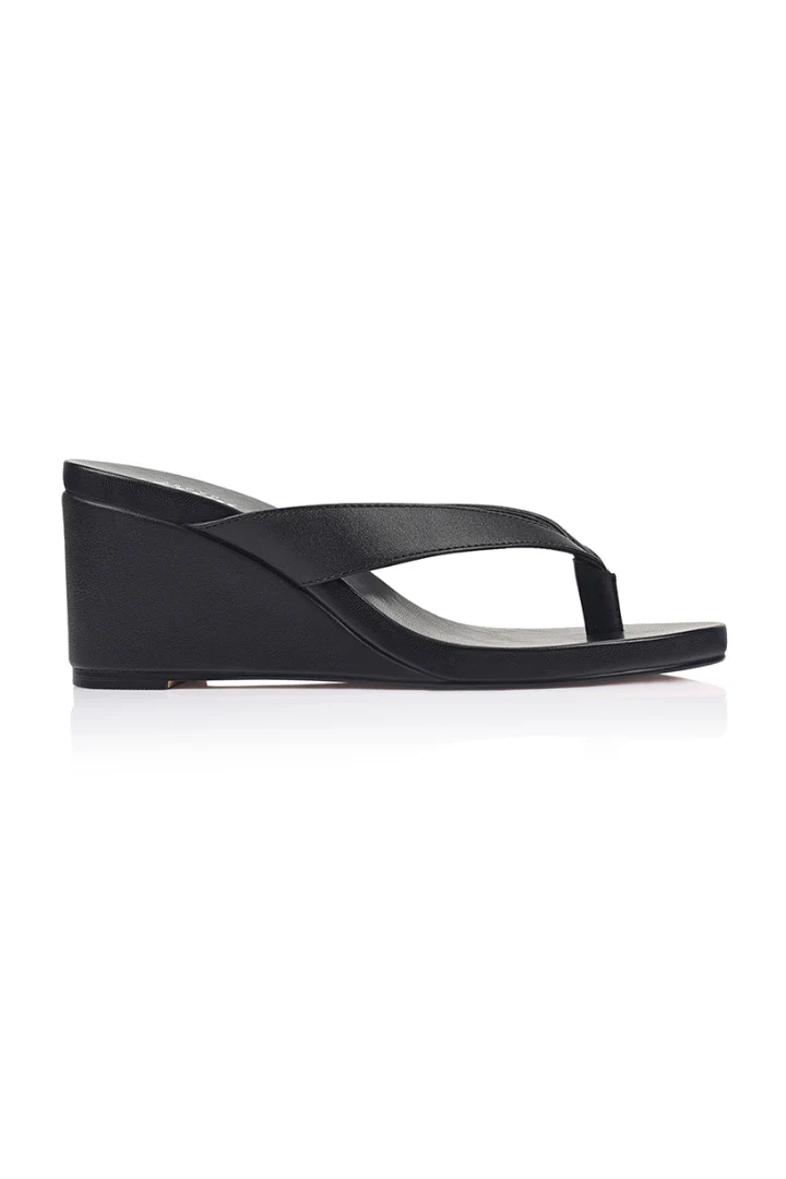 Polly Thong Wedges - Black - Image 3