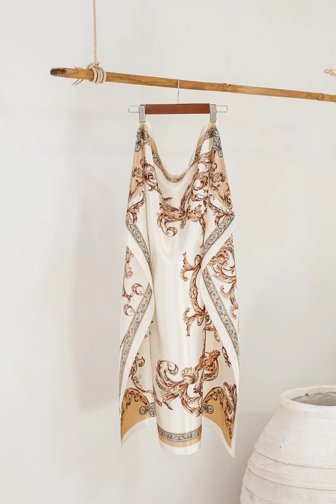 Rayne Scarf - Floral Print Cream - Image 2