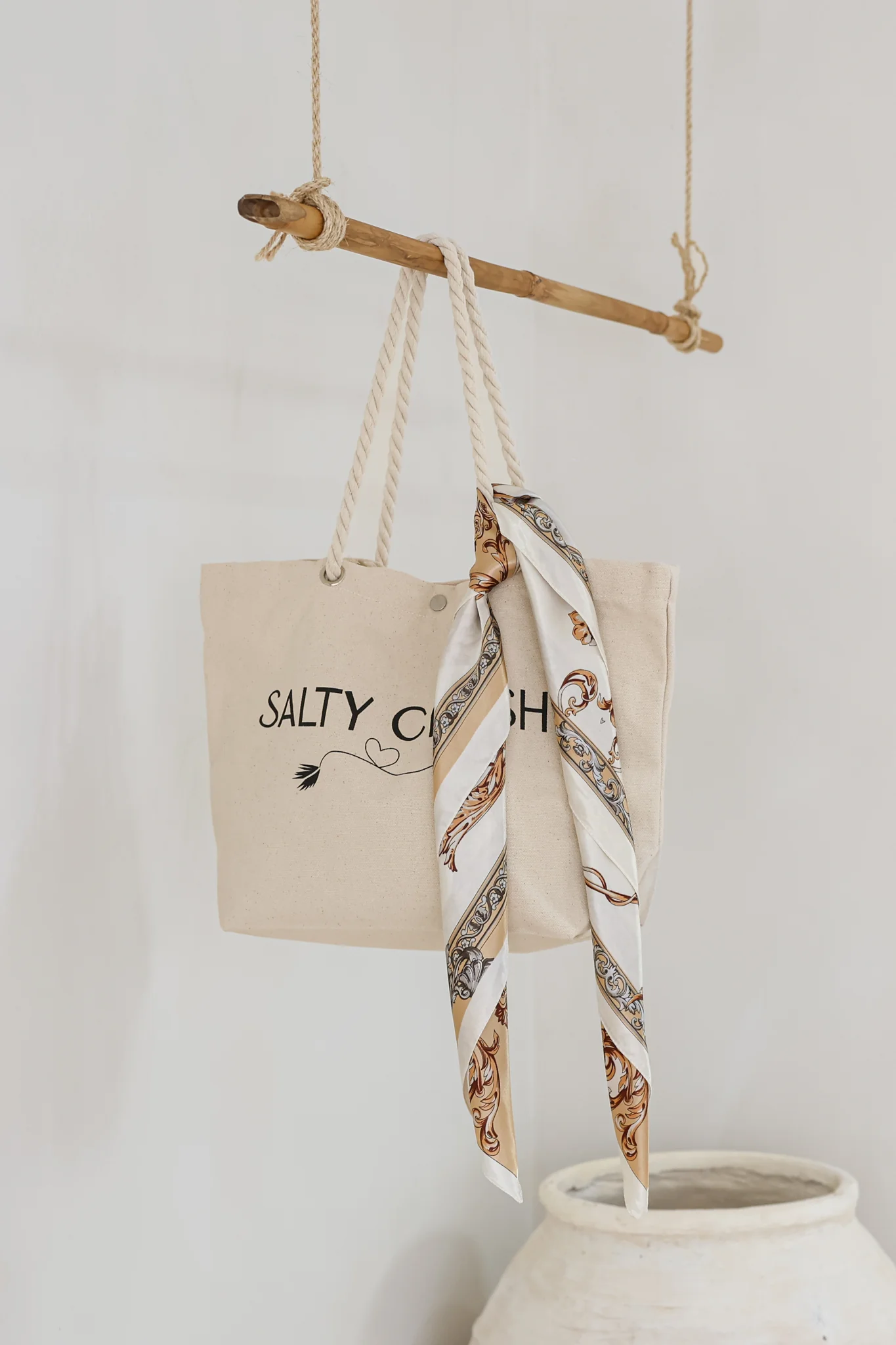 Rayne Scarf - Floral Print Cream - Image 4