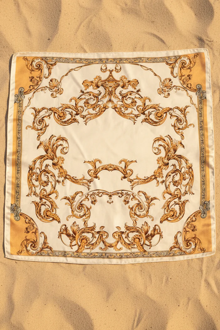 Rayne Scarf - Floral Print Cream - Image 7
