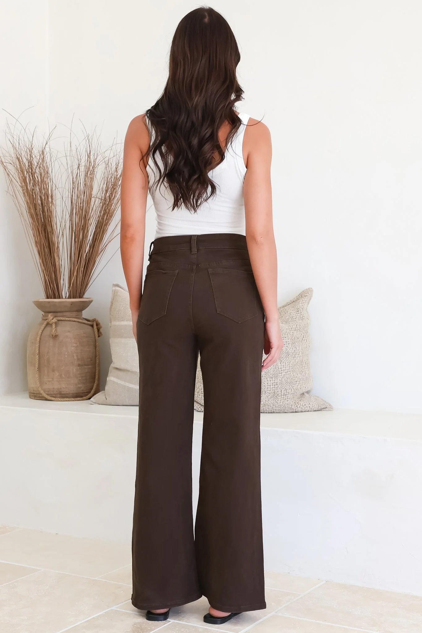 Samieka Jeans - Highwaisted Wide Leg Jean in Chocolate - Image 7