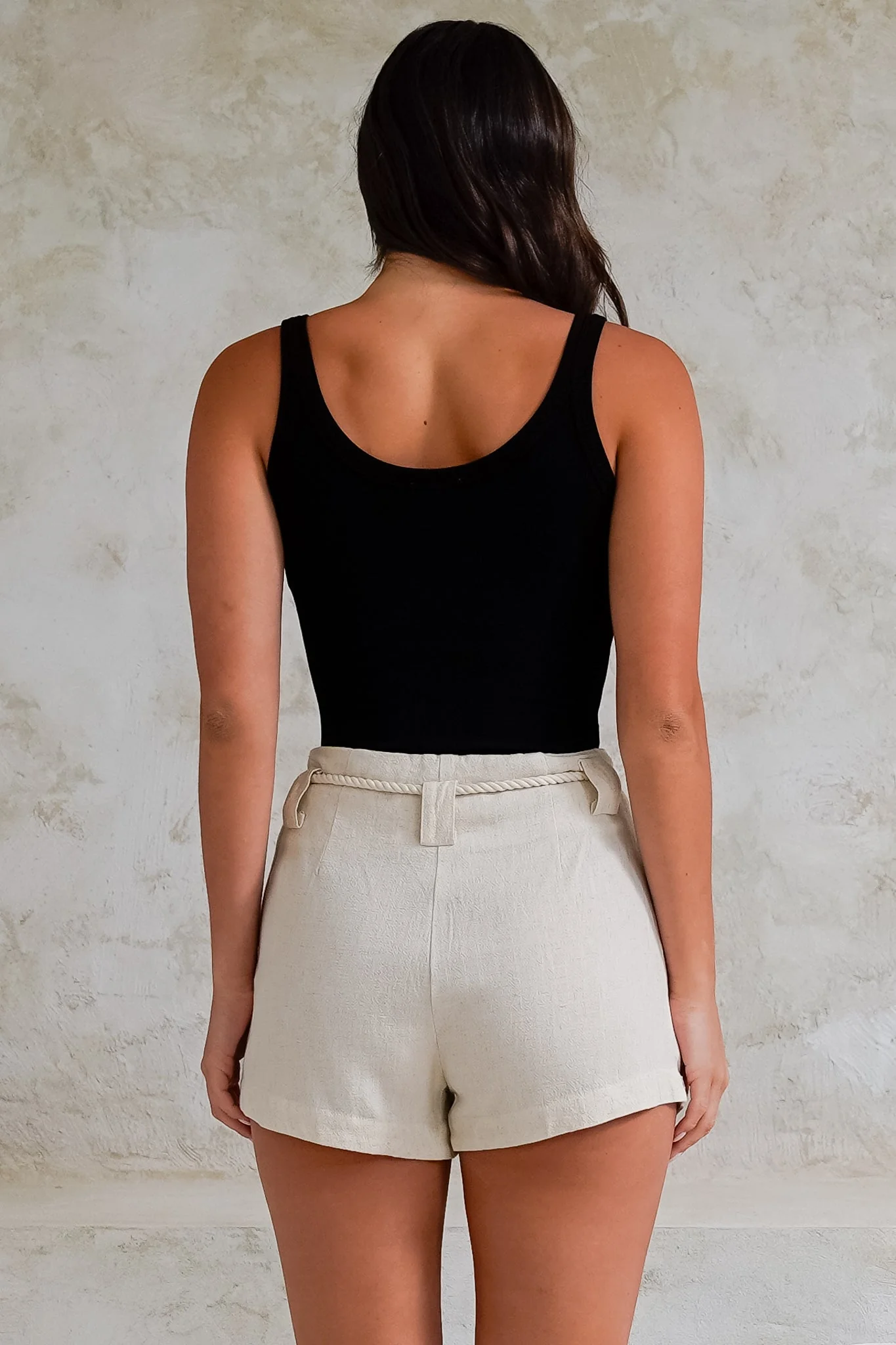 Sandy Shorts - High Waisted with Side Pockets in Oat - Image 7