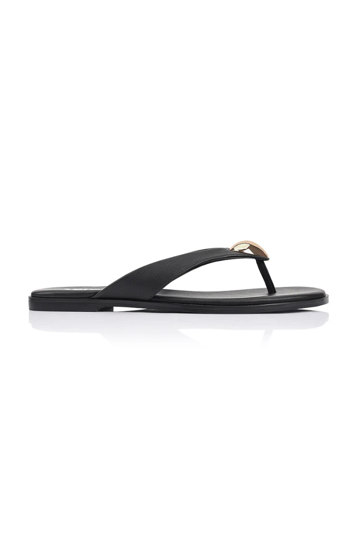 Sara Casual Thongs - Black - Image 3
