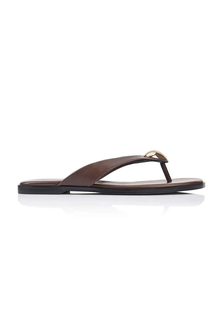 Sara Casual Thongs - Chocolate - Image 3