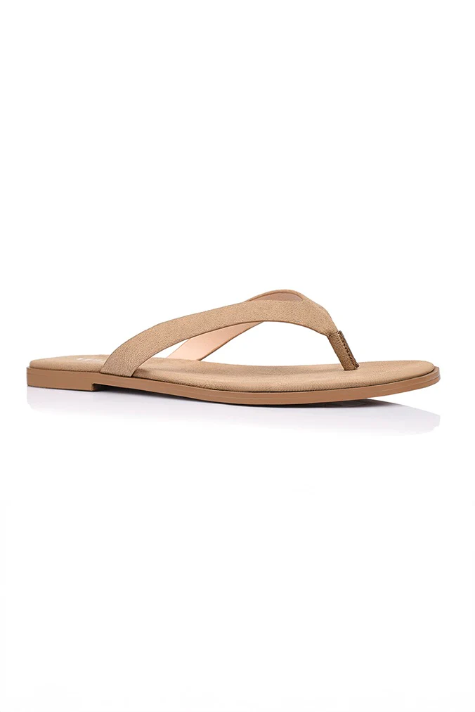 Sascha Casual Thongs - Taupe Micro - Image 2