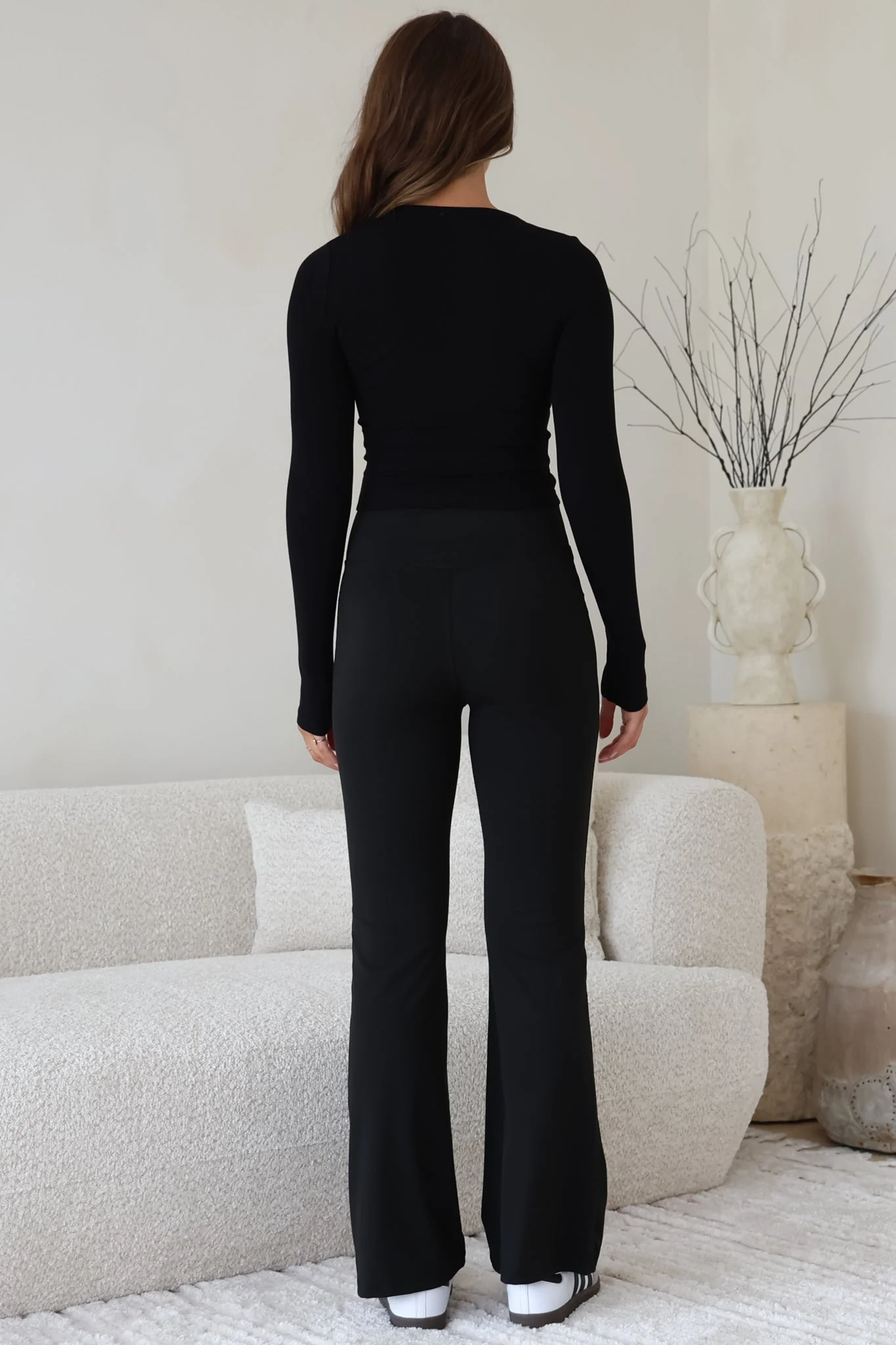 Scarlett Pants - High Waisted Flare Pants In Black - Image 7