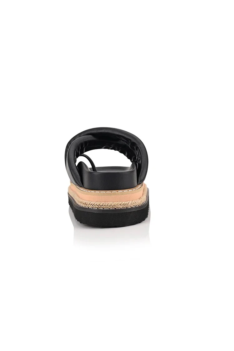 Thelma Flatform Slides - Black - Image 7