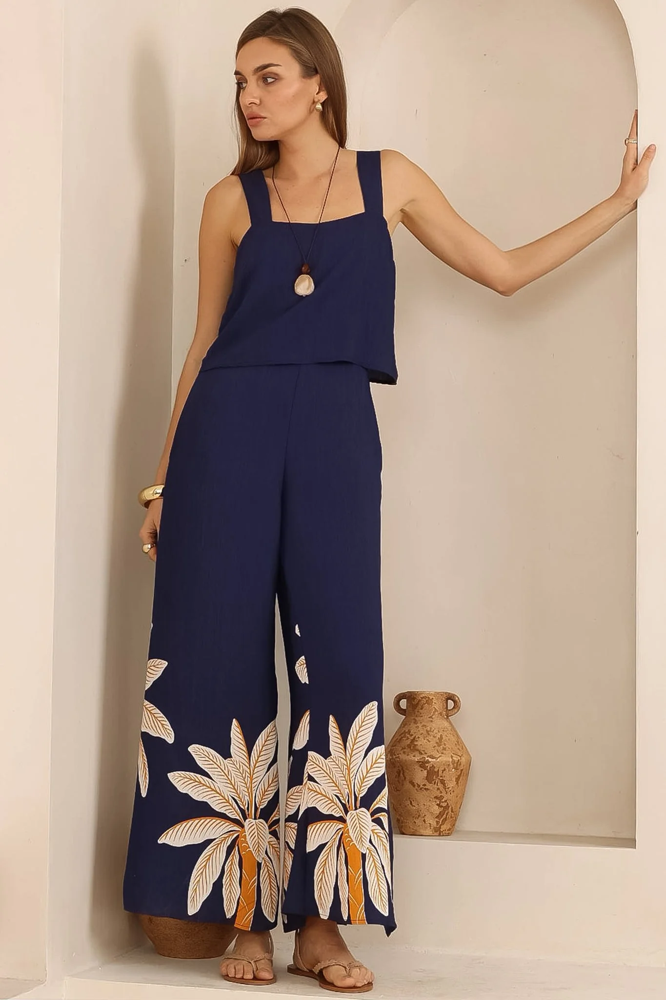 True Jumpsuit - Square Neckline Overall Jumpsuit in Raphael Print - Image 2