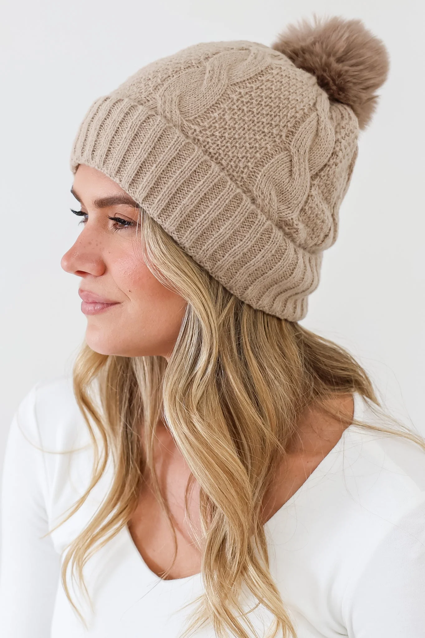 Yasmine Beanie - Tan - Image 3